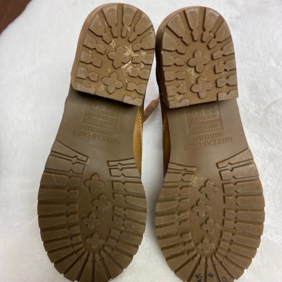 American Eagle‎ Chunky Heel Ankle Boots Lace Up Sweater Top, size 9 - Picture 11 of 13